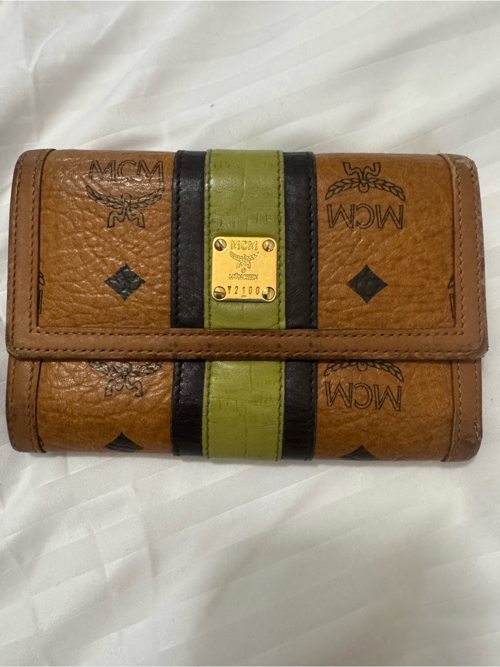 MCM Cognac Visetos limited edition Trifold Wallet